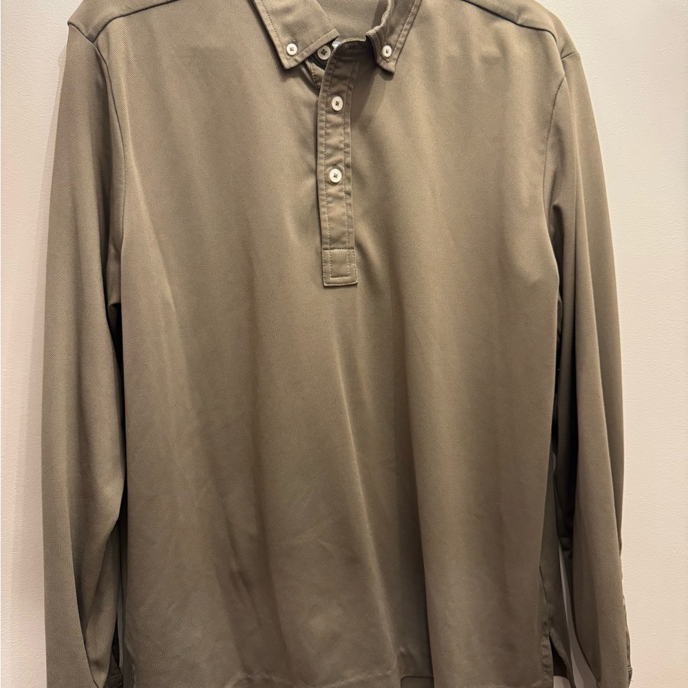 Ralph Lauren Green Casual Shirt with Collar and Soft Fabric